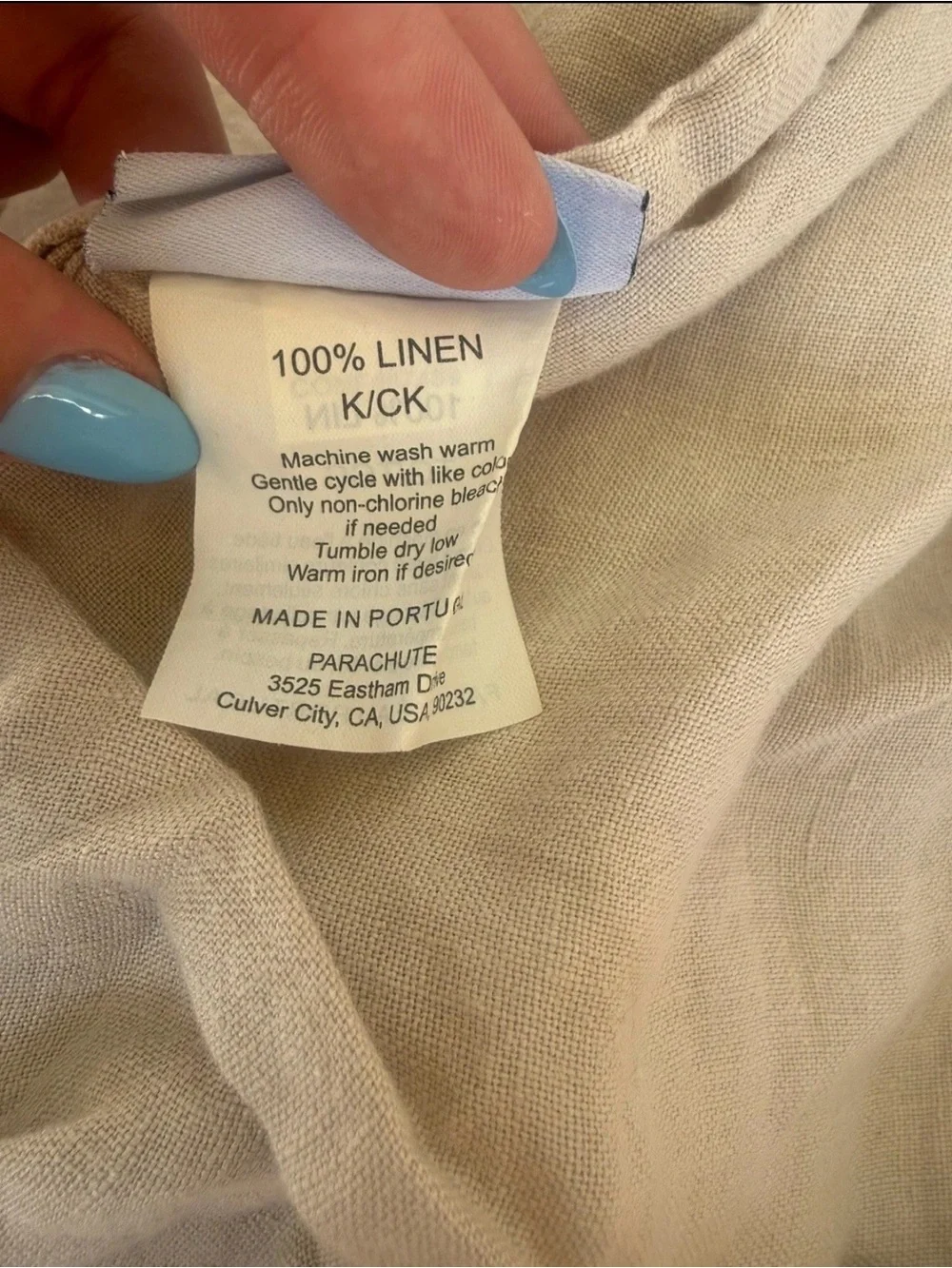 Parachute Fog Linen Duvet Cover King/Cal King